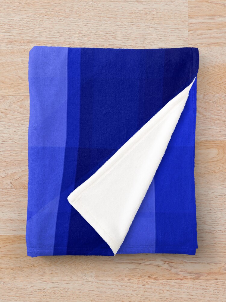 Thumbnail 3 of 6, Throw Blanket, Geometric Blue Abstract Pattern designed and sold by Hitchen.