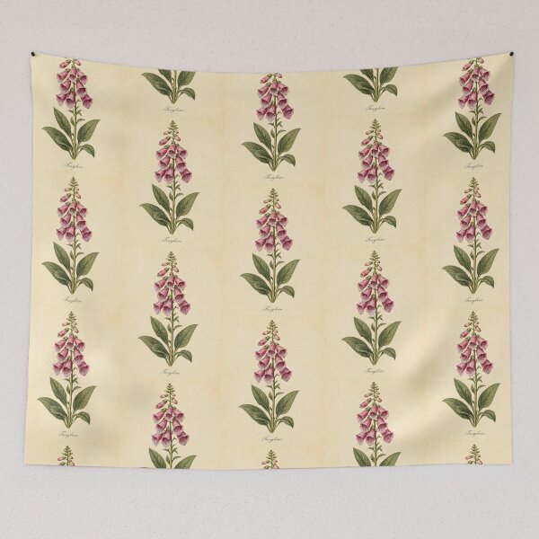 Item preview, Foxglove Flower Vintage Botanical Print designed and sold by NuvoraNest.