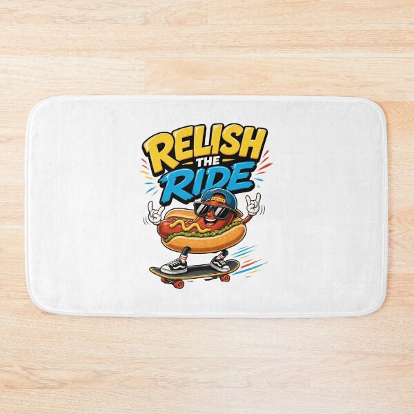 Item preview, Relish The Ride – Funny Hot Dog Skateboarder designed and sold by CraigDesignWork.