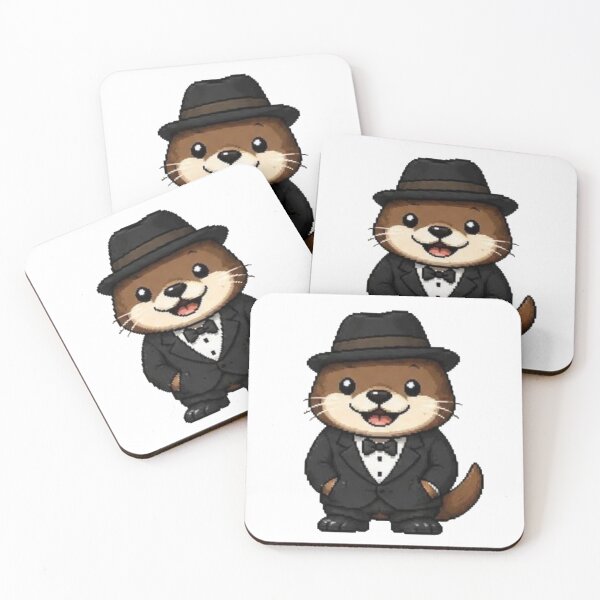Item preview, Classy Pixel Otter – Funny Retro Animal in Tuxedo designed and sold by Icareis-Studios.