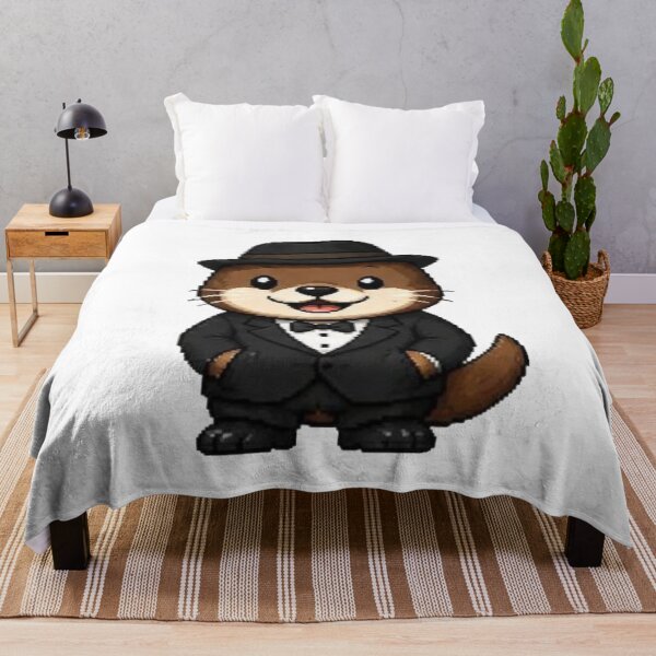 Item preview, Classy Pixel Otter – Funny Retro Animal in Tuxedo designed and sold by Icareis-Studios.