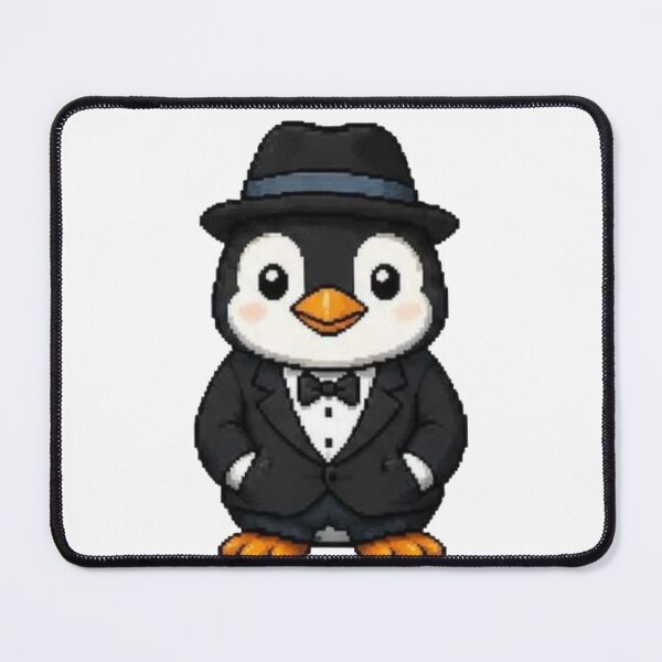 Item preview, Classy Pixel Penguin – Funny Retro Bird in Tuxedo designed and sold by Icareis-Studios.