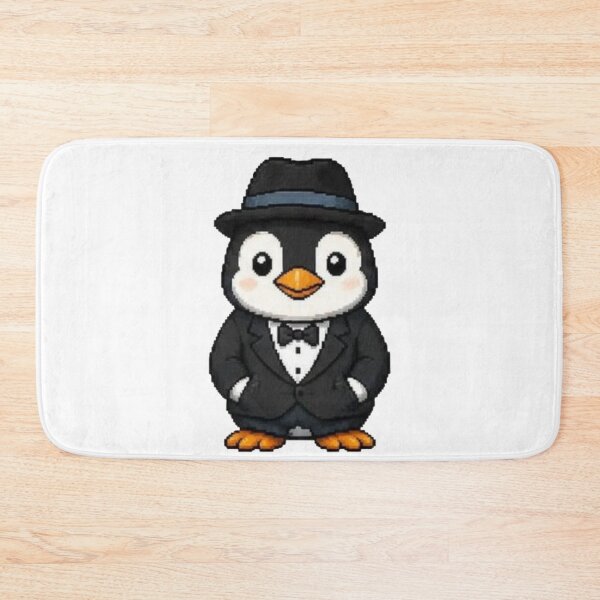 Item preview, Classy Pixel Penguin – Funny Retro Bird in Tuxedo designed and sold by Icareis-Studios.