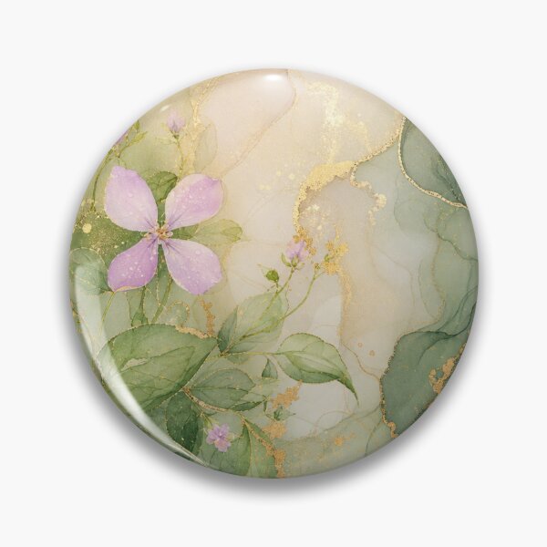 Item preview, Elegant Sage Green and Gold Floral Abstract designed and sold by AneissPiaf.