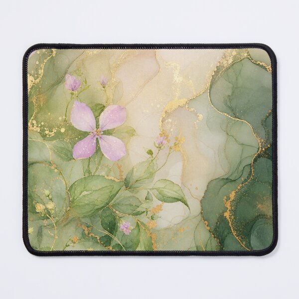 Item preview, Elegant Sage Green and Gold Floral Abstract designed and sold by AneissPiaf.