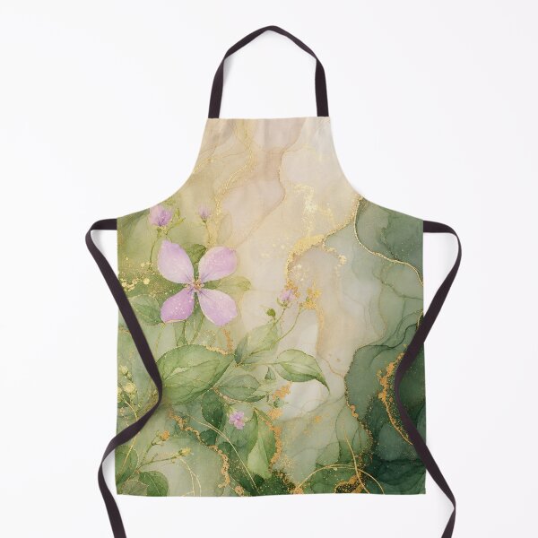 Item preview, Elegant Sage Green and Gold Floral Abstract designed and sold by AneissPiaf.