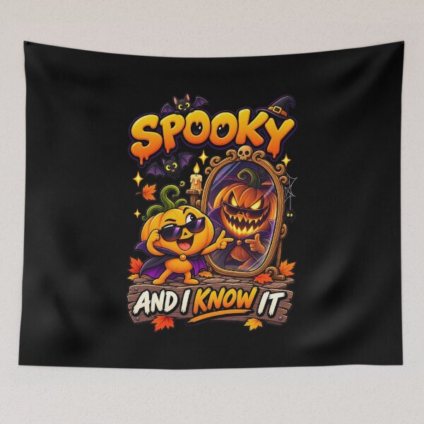 Item preview, Spooky and I Know It , Funny Halloween Pumpkin designed and sold by Yomere.