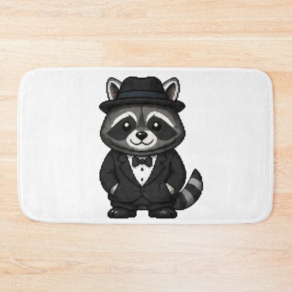 Item preview, Classy Pixel Raccoon – Funny Retro Animal in Tuxedo designed and sold by Icareis-Studios.