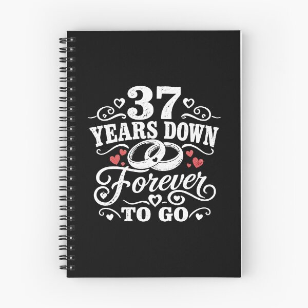 Item preview, 37 Years Down Forever To Go 37th Wedding Anniversary Gift for Couples Men Women designed and sold by Mozaic Clothes.