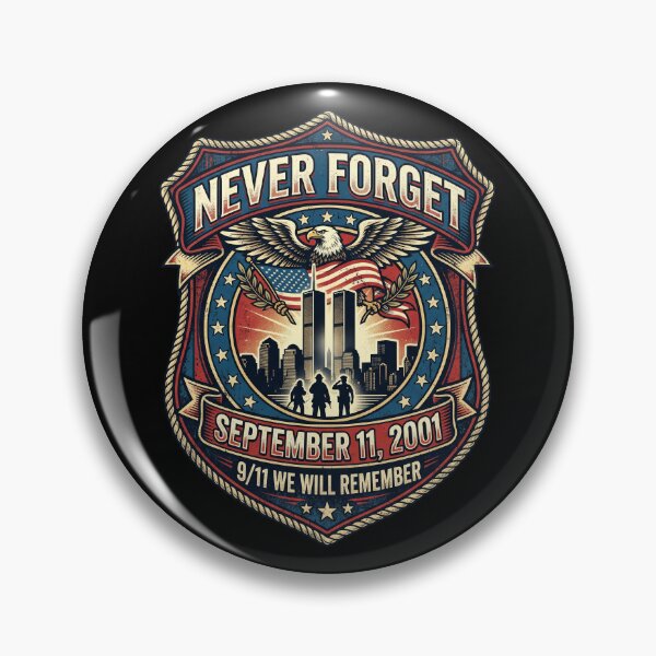 Item preview, Vintage Never Forget  September 11 Patriot Day American Flag Eagle Memorial designed and sold by Vermanartist.