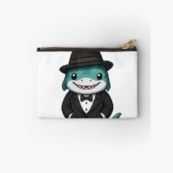 Item preview, Classy Pixel Shark – Funny Retro Ocean Predator in Tuxedo designed and sold by Icareis-Studios.