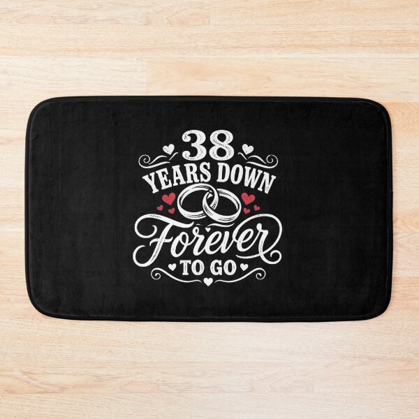 Item preview, 38 Years Down Forever To Go 38th Wedding Anniversary Gift for Couples Men Women designed and sold by Mozaic Clothes.