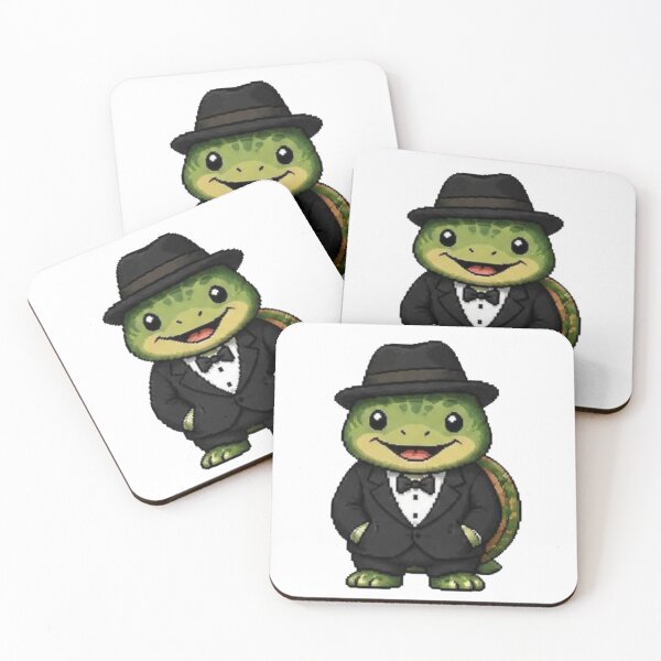 Item preview, Classy Pixel Turtle – Funny Retro Animal in Tuxedo designed and sold by Icareis-Studios.
