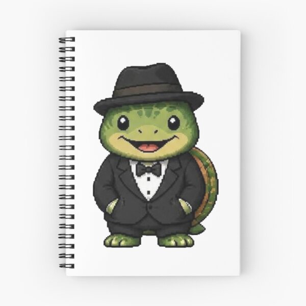 Item preview, Classy Pixel Turtle – Funny Retro Animal in Tuxedo designed and sold by Icareis-Studios.