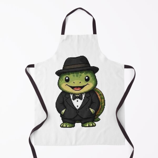 Item preview, Classy Pixel Turtle – Funny Retro Animal in Tuxedo designed and sold by Icareis-Studios.