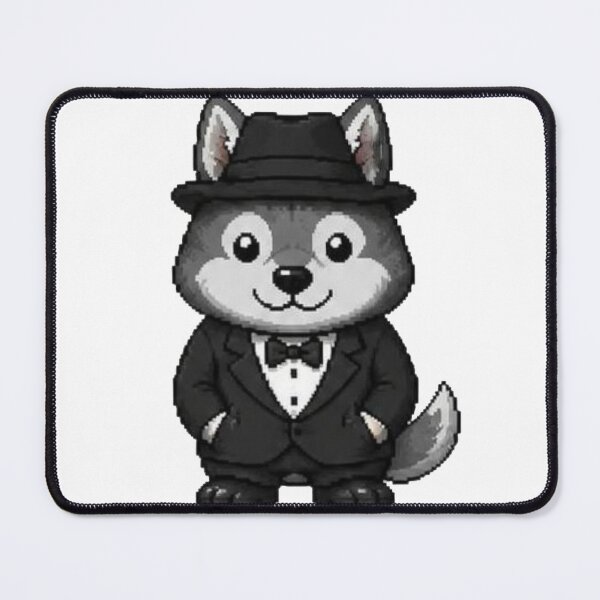 Item preview, Classy Pixel Wolf – Funny Retro Animal in Tuxedo designed and sold by Icareis-Studios.