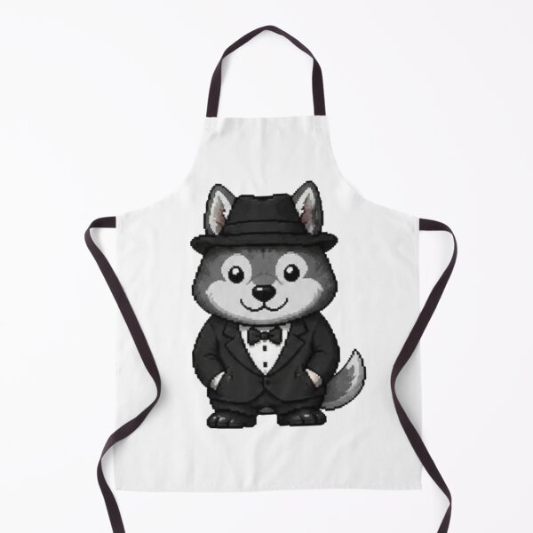 Item preview, Classy Pixel Wolf – Funny Retro Animal in Tuxedo designed and sold by Icareis-Studios.