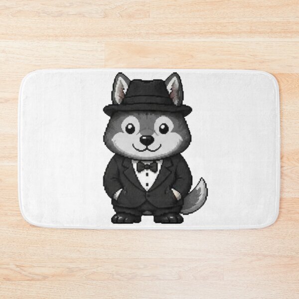 Item preview, Classy Pixel Wolf – Funny Retro Animal in Tuxedo designed and sold by Icareis-Studios.