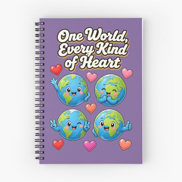 Item preview, One World, Every Kind of Heart – Cute Earth & Hearts Inclusion Design designed and sold by Cartoon art with a purpose ❤️ Supporting Althea’s friends .