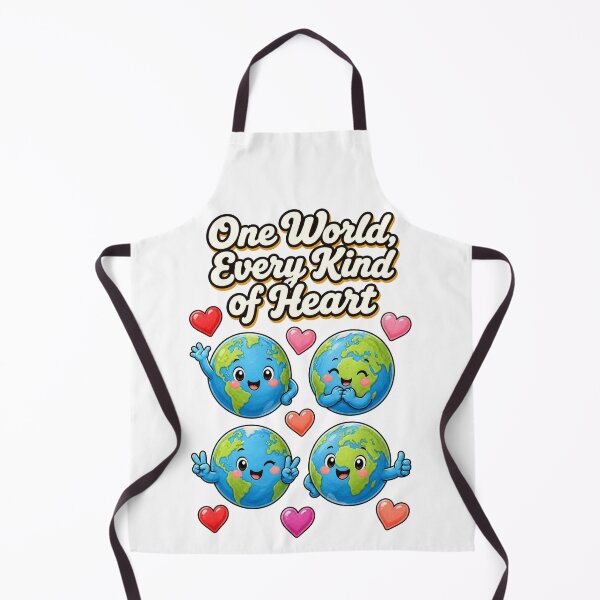 Item preview, One World, Every Kind of Heart – Cute Earth & Hearts Inclusion Design designed and sold by Cartoon art with a purpose ❤️ Supporting Althea’s friends .