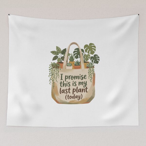 Item preview,  My Last Plant Today Funny Houseplant Tote Bag Botanical Hoarder designed and sold by WorldShop17.