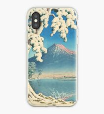 Clearing after a Snowfall on Mount Fuji 1932 - Kawase Hasui Print iPhone Case