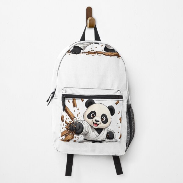 Item preview, Cute Kung Fu Panda Breaking Wooden Boards Cartoon Illustration designed and sold by Nubian Style.