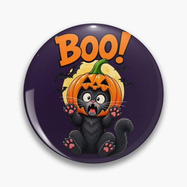 Item preview, Boo! Scared Black Cat in a Halloween Pumpkin designed and sold by Infinitee8hirts.