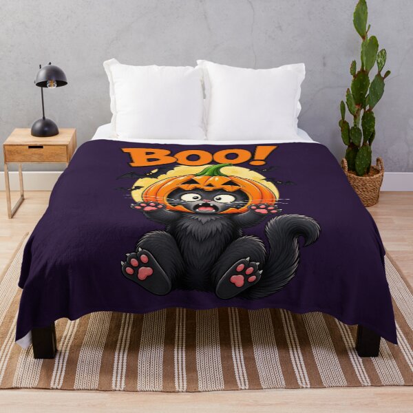 Item preview, Boo! Scared Black Cat in a Halloween Pumpkin designed and sold by Infinitee8hirts.