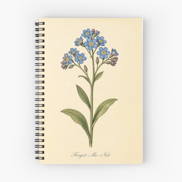 Item preview, Forget-Me-Not Vintage Botanical Flower Print designed and sold by NuvoraNest.