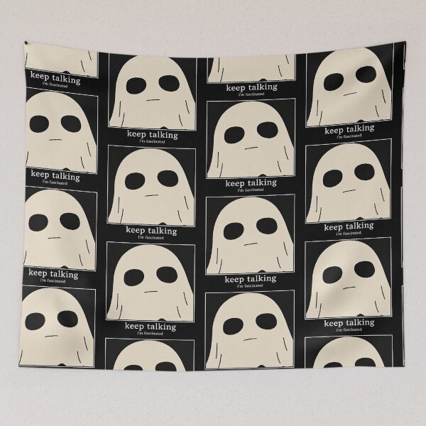 Item preview, Keep Talking I'm Fascinated Ghost Halloween designed and sold by MonkiFlipp.