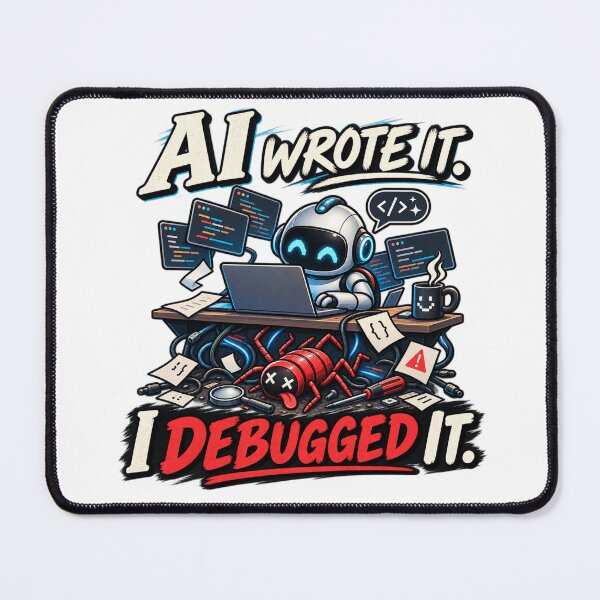 Item preview, AI Wrote It, I Debugged It – Funny Programmer Design for Coders & Developers designed and sold by CalmWorldShop.