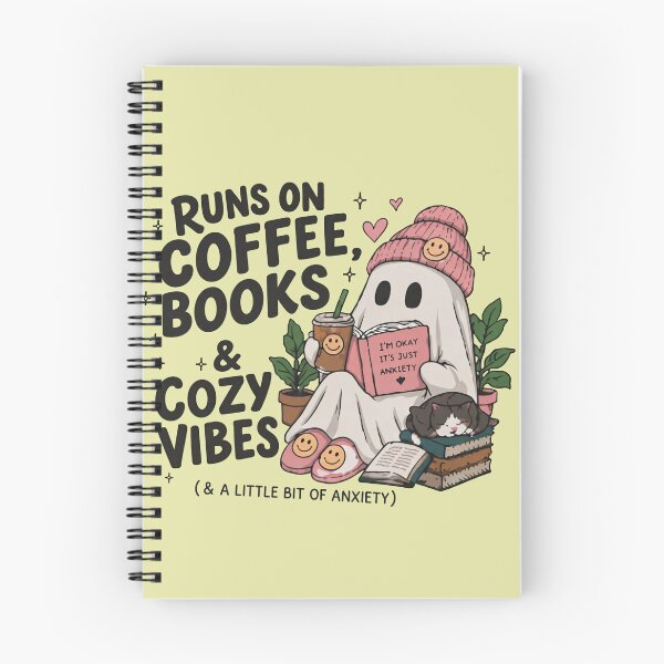 Item preview, Cozy Ghost Reading Book and Iced Coffee Spooky Aesthetic designed and sold by sanorastyle.