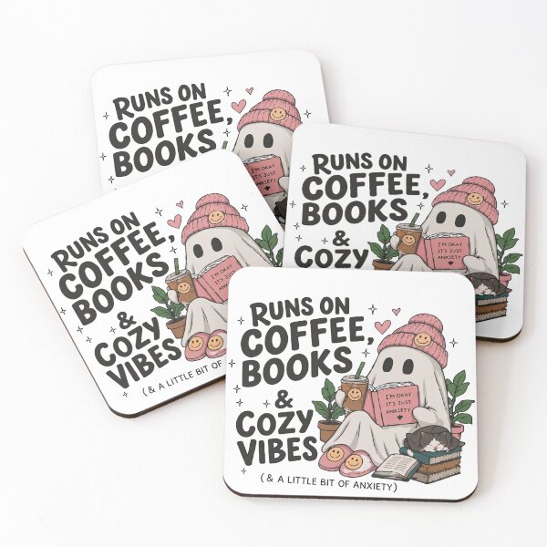 Item preview, Cozy Ghost Reading Book and Iced Coffee Spooky Aesthetic designed and sold by sanorastyle.