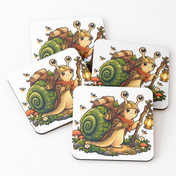 Item preview, Cozy Snail Adventurer — Magical Woodland Lantern Fantasy Sticker designed and sold by Orbit Ink.