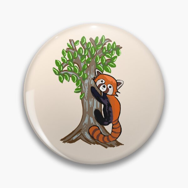 Item preview, Red panda climbing tree designed and sold by Em-colour.