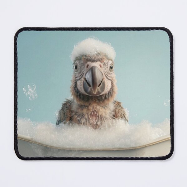 Item preview, Baby Parrot Bubble Bath Cute Nursery Bathroom Wall Art designed and sold by LazyOwlStore.