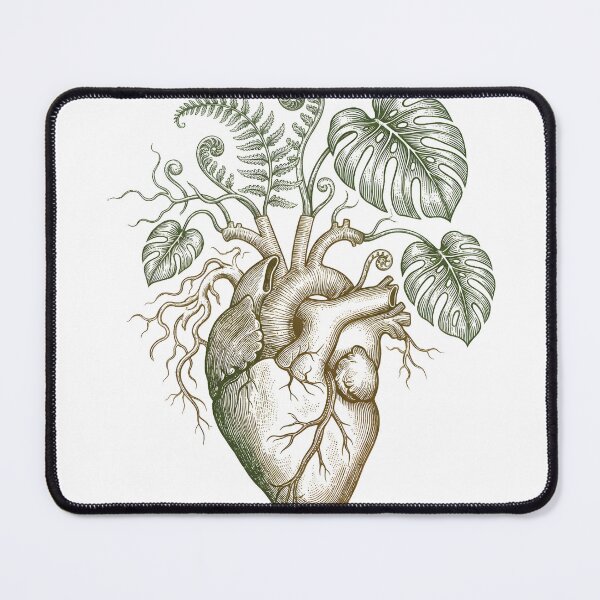 Item preview, Botanical Anatomical Heart Monstera Roots Vintage Plant Lover Art designed and sold by WorldShop17.