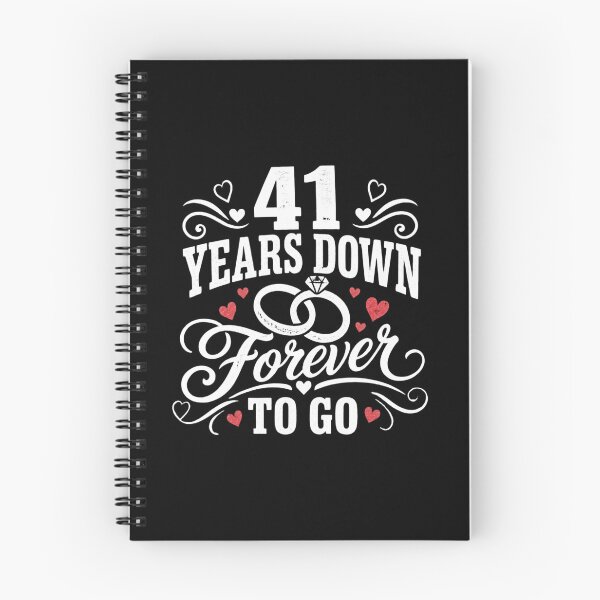 Item preview, 41 Years Down Forever To Go 41st Wedding Anniversary Gift for Couples Men Women designed and sold by Mozaic Clothes.