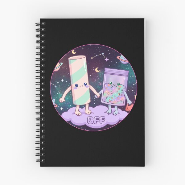 Item preview, Cute Kawaii BFF Straw and Bag in Space - Cosmic Pastel Best Friends Art designed and sold by JeanChiale.