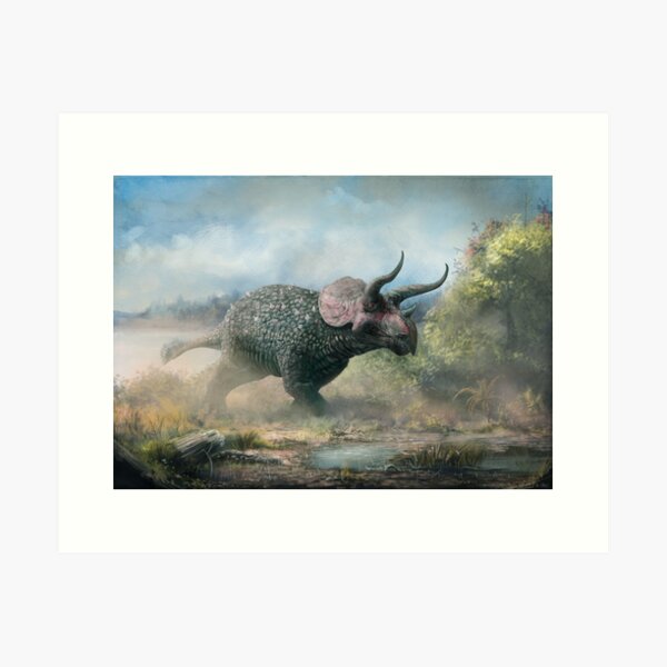 Item preview, Triceratops horridus with crazy long, curving brow horns designed and sold by MarkWitton.