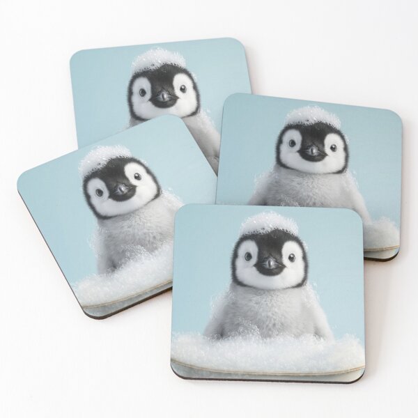 Item preview, Baby Penguin Bubble Bath Cute Nursery Bathroom Wall Art designed and sold by LazyOwlStore.