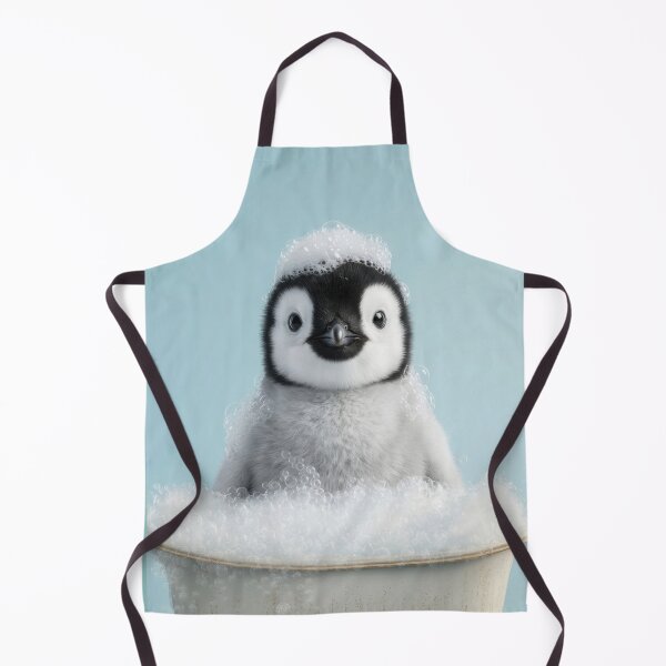 Item preview, Baby Penguin Bubble Bath Cute Nursery Bathroom Wall Art designed and sold by LazyOwlStore.