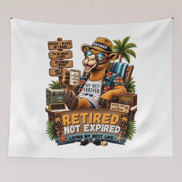 Item preview, RETIRED – HUMP DAYS ARE OVER - Funny Retirement Camel T-Shirt designed and sold by Camel & Quirk.