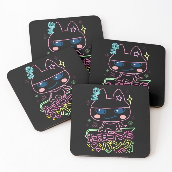 Item preview, Cyberpunk Neon Virtual pet Punk Character: Japanese Typography Sign Art designed and sold by CuteKats.