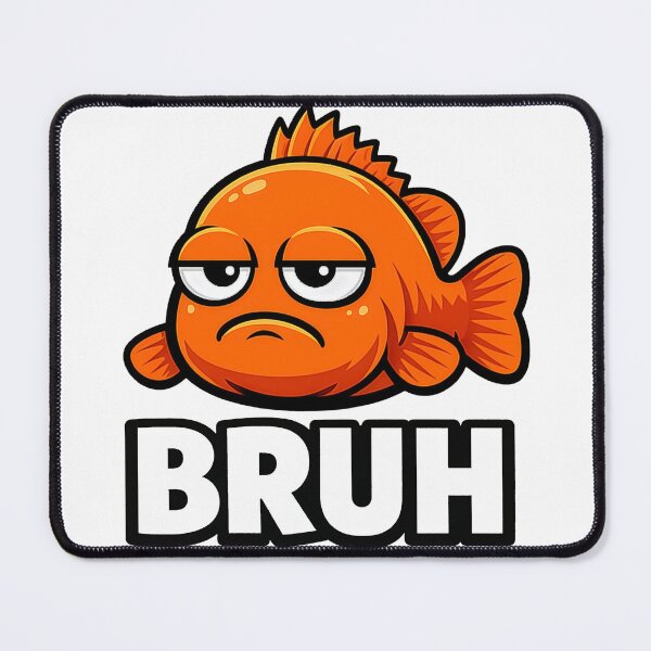 Item preview, Funny Garibaldi Fish BRUH Ocean Meme designed and sold by pick-o-print.