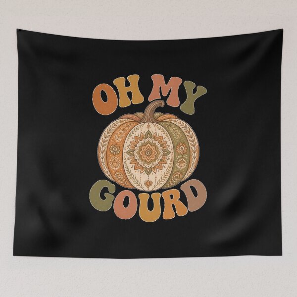 Item preview, Oh My Gourd Boho Pumpkin Mandala Groovy Halloween designed and sold by emiliacreations.