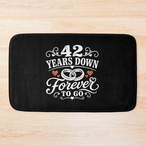 Item preview, 42 Years Down Forever To Go 42nd Wedding Anniversary Gift for Couples Men Women designed and sold by Mozaic Clothes.