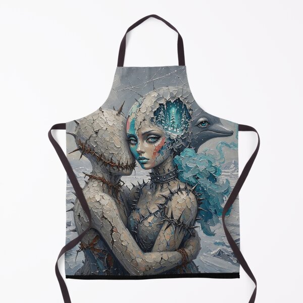 Item preview, Cracked Spooky Embrace Winter Forest Mind Dolphin Surreal Art designed and sold by LujziWorld.