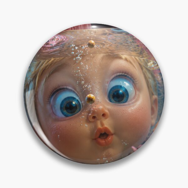 Item preview, Cute Little Girl Exploring a Magical Aquarium – Colorful Fish Underwater Fantasy Art designed and sold by Bhaskar Digital Art.